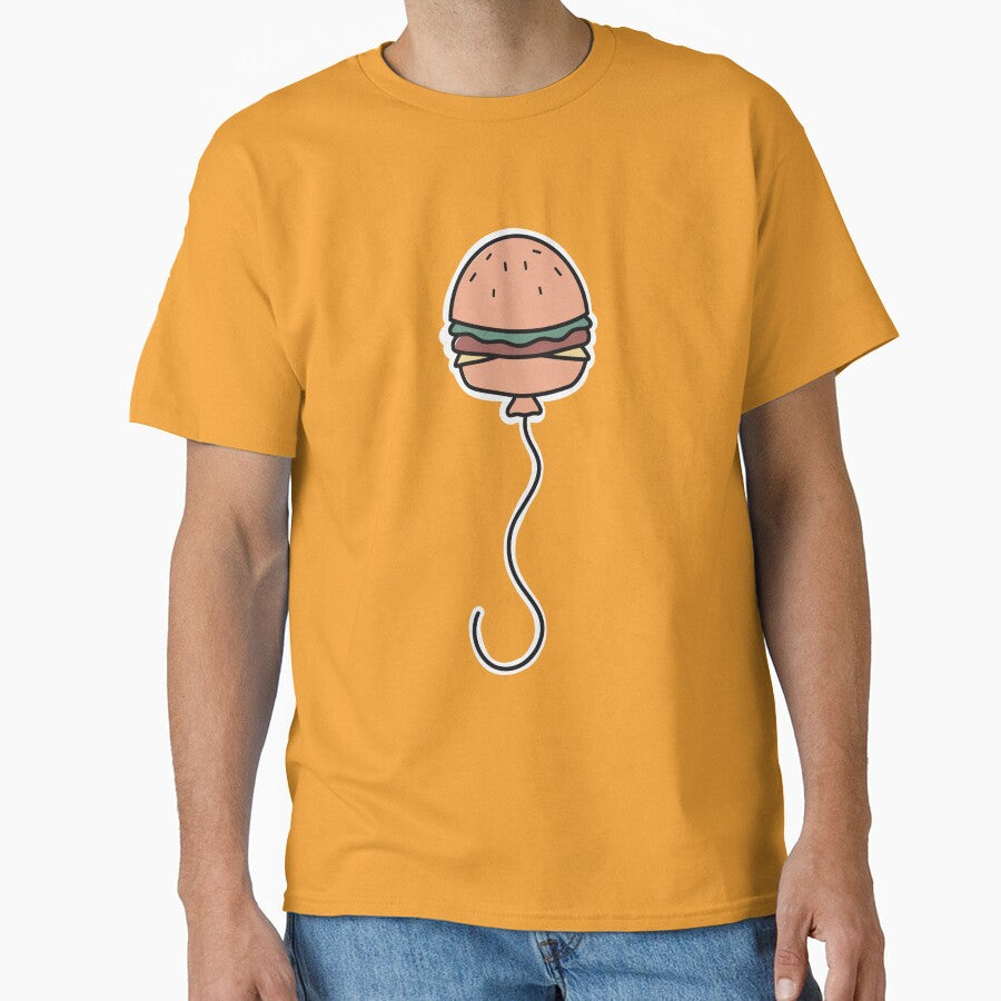 Cute Burger Balloon Shirt – Funny Food Lover Graphic Design by TheStephanieRome