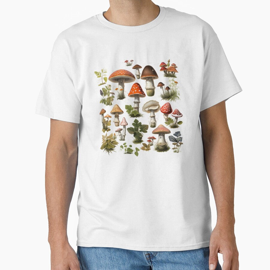 Botanical forest mushroom fungi by OliveAndSnow