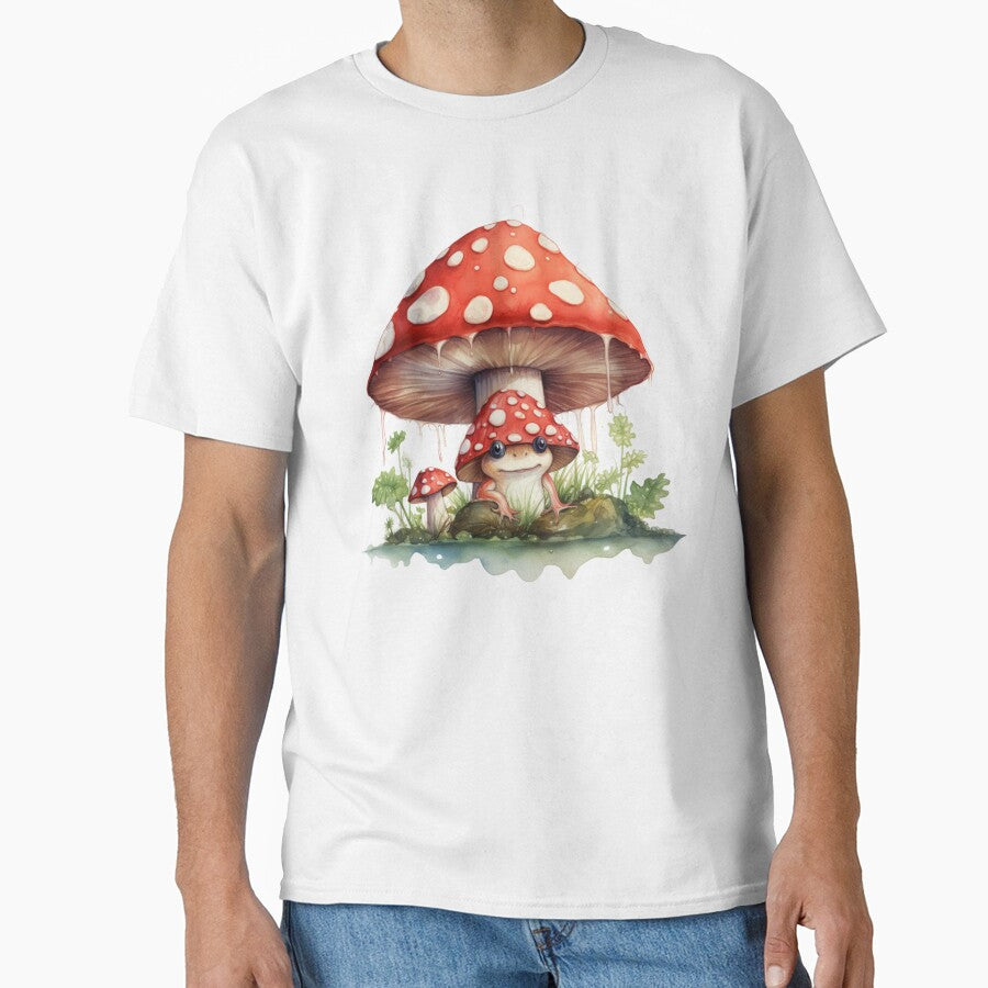 Crazy mushroom frog under mushroom umbrella cottagecore by OliveAndSnow