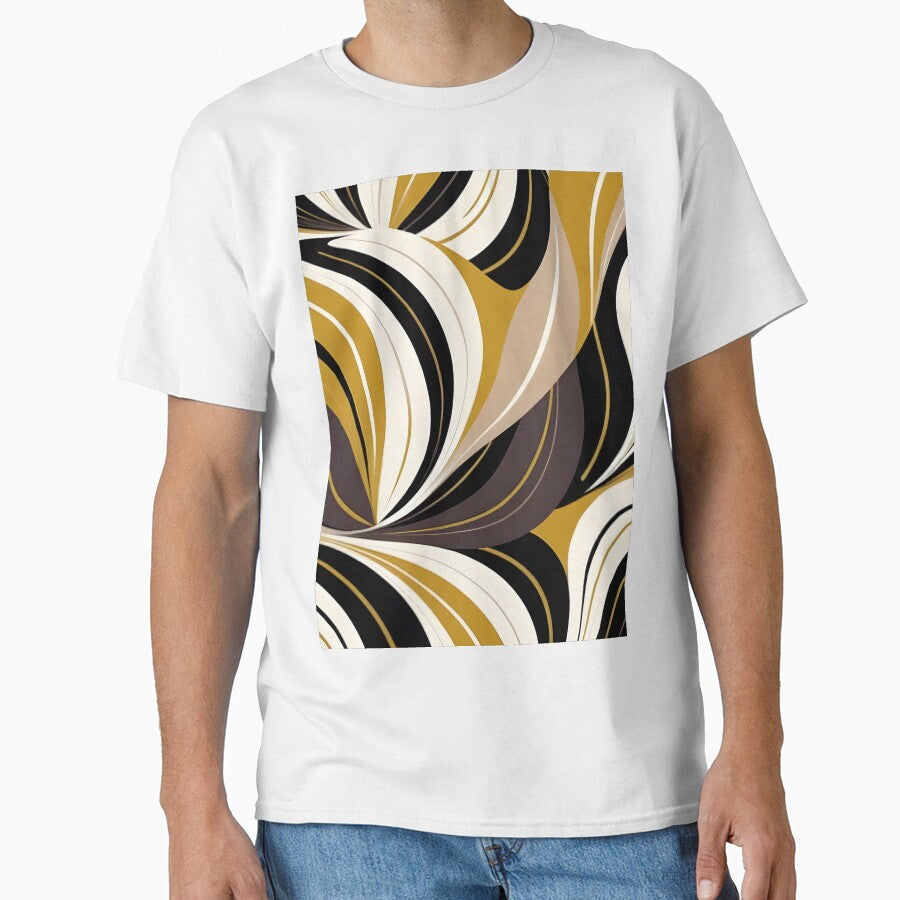 Mid Century Modern Abstract Botanical Fawn, Dark Brown by Prints and Lifestyle