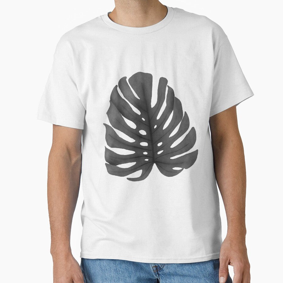 Black and White Monstera Leaf by marta-maria