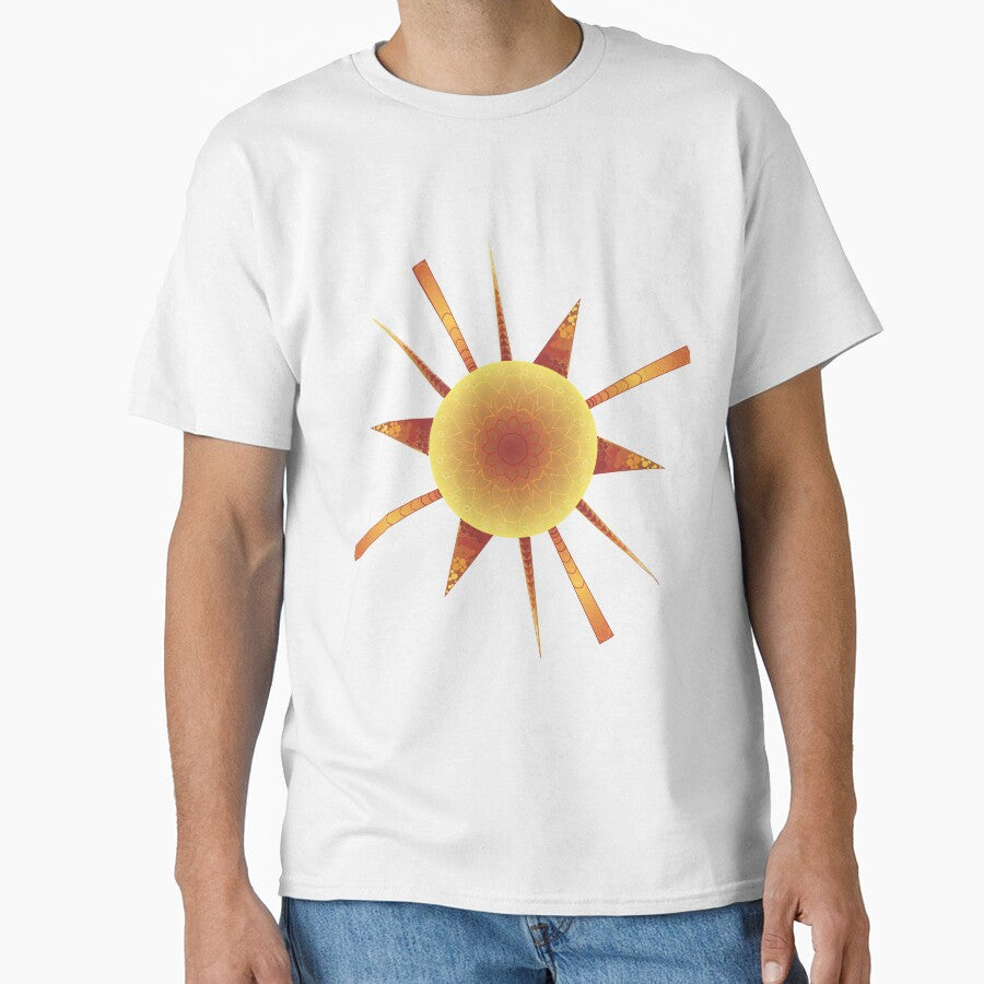 Radiant Sun Mandala | Abstract Celestial Sunburst Illustration by The Amber Bird