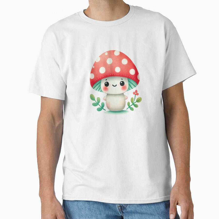 Cute Mushroom with Red Polka Dot Cap by Little Care Studio