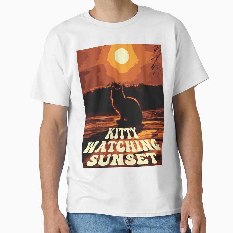 Kitty Cat Looking at Sunset by typoinspired