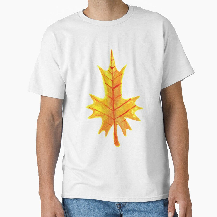 Golden Yellow Leaf Watercolor by SaradaBoru