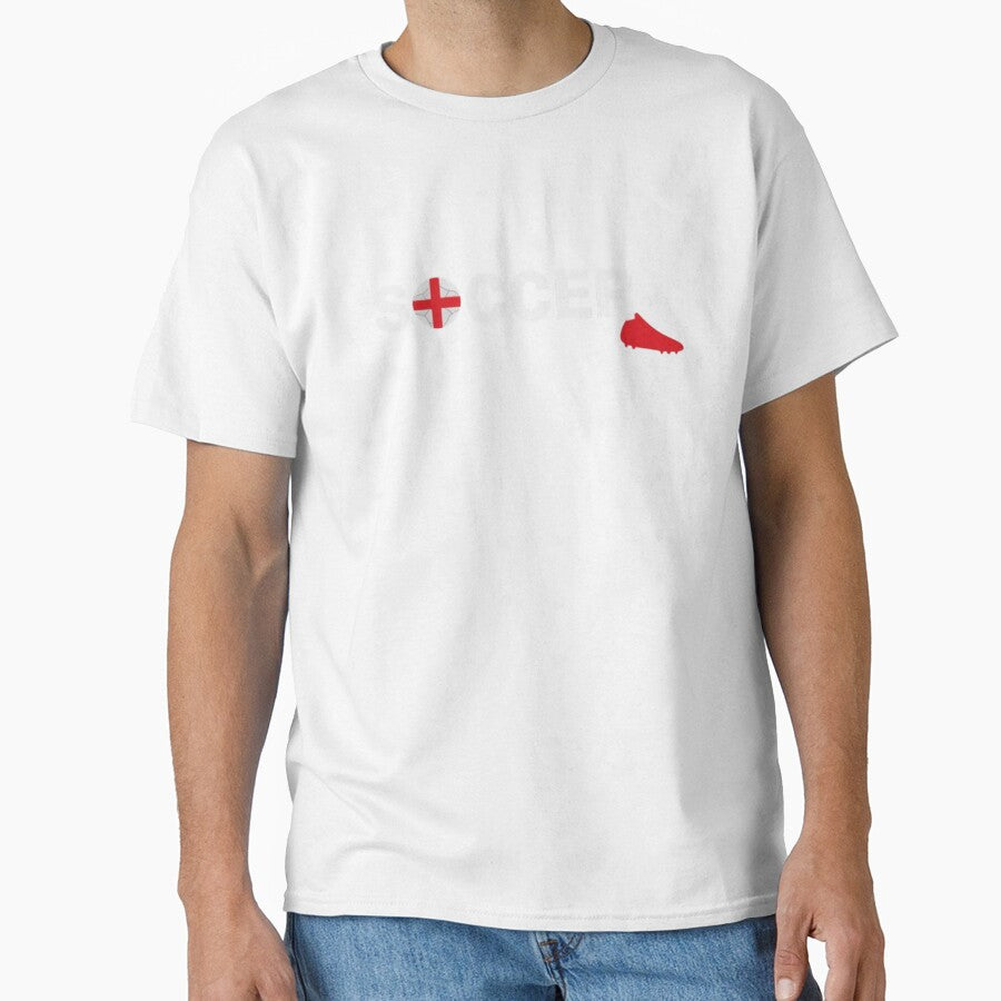 England Soccer Pride: Red & White Football Design by thesmilngnature