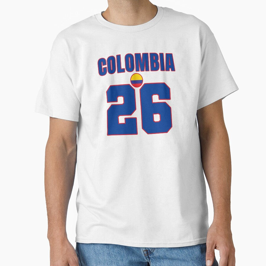 Colombia 26 Football Shirt Style Design – Colombia National Team Apparel by The Hairy Melon