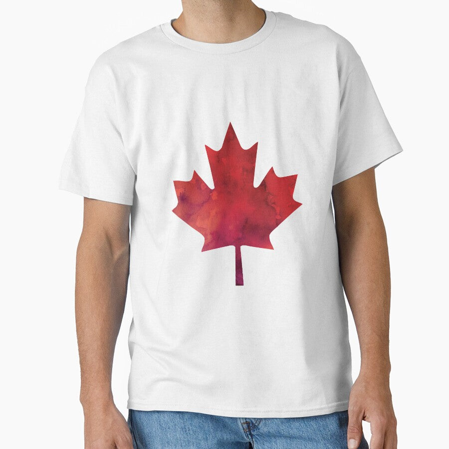 Canada Day Watercolour Maple Leaf Pattern by tanyadraws