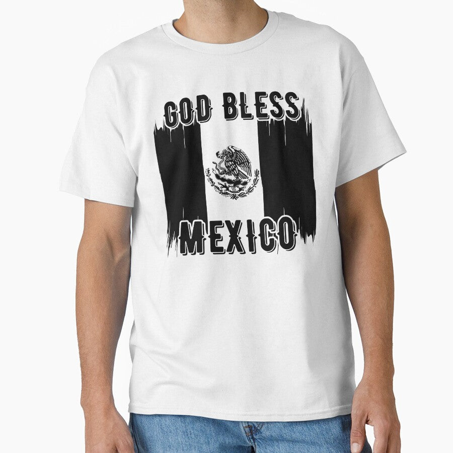 God Bless Mexico, black design by MoriaStore