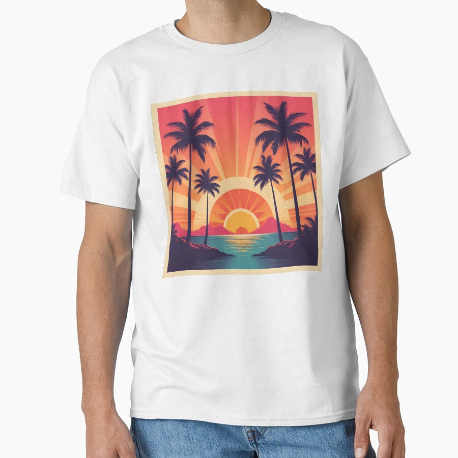 Retro Sunset Palm Trees 80s Vintage Aesthetic - 2 by RELAX STATION
