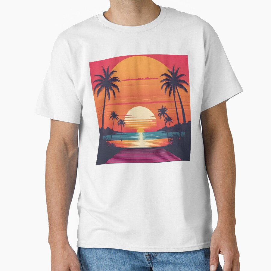 Retro Sunset Palm Trees 80s Vintage Aesthetic - 5 by RELAX STATION