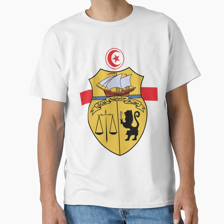 Tunisia Large Emblem Flag Fan Style by merchhost