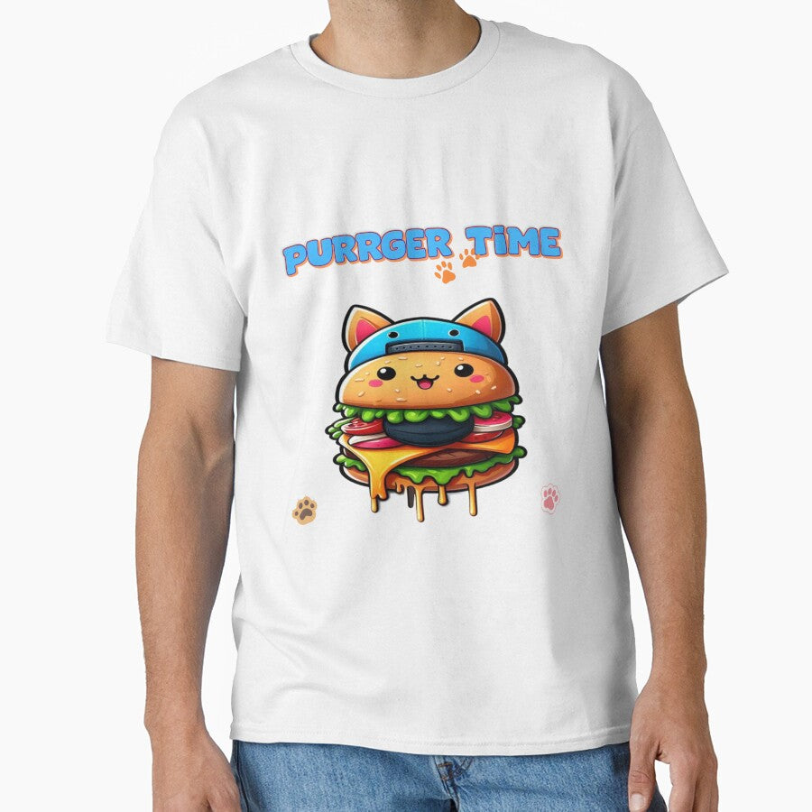 Purrger Time | Kawaii Burger Cat with Cap by Kesef Project by Kesef Project
