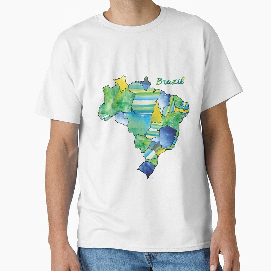 Watercolor Countries - Brazil by Erin McIntosh