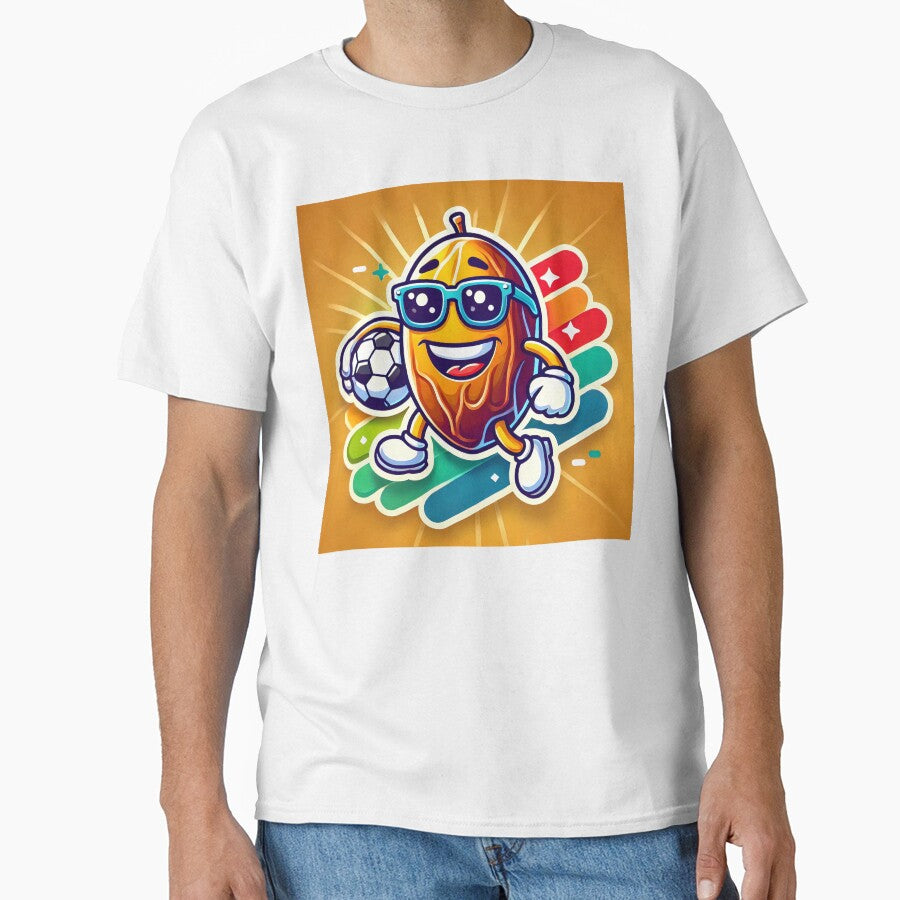 Title: Cheerful Date Fruit Playing Soccer by Peelya