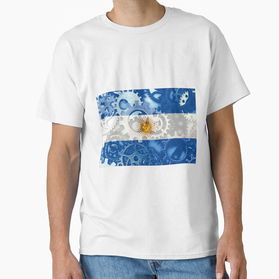 Gear Flag of Argentina Industrial Mechanic Engineer Flags by Dr-Pen