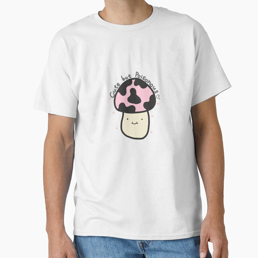 Cute but Poisonous Mushrooms Kawaii Pink Anime Harajuku Cottagecore Forest Minimal Art by Marinaaa010