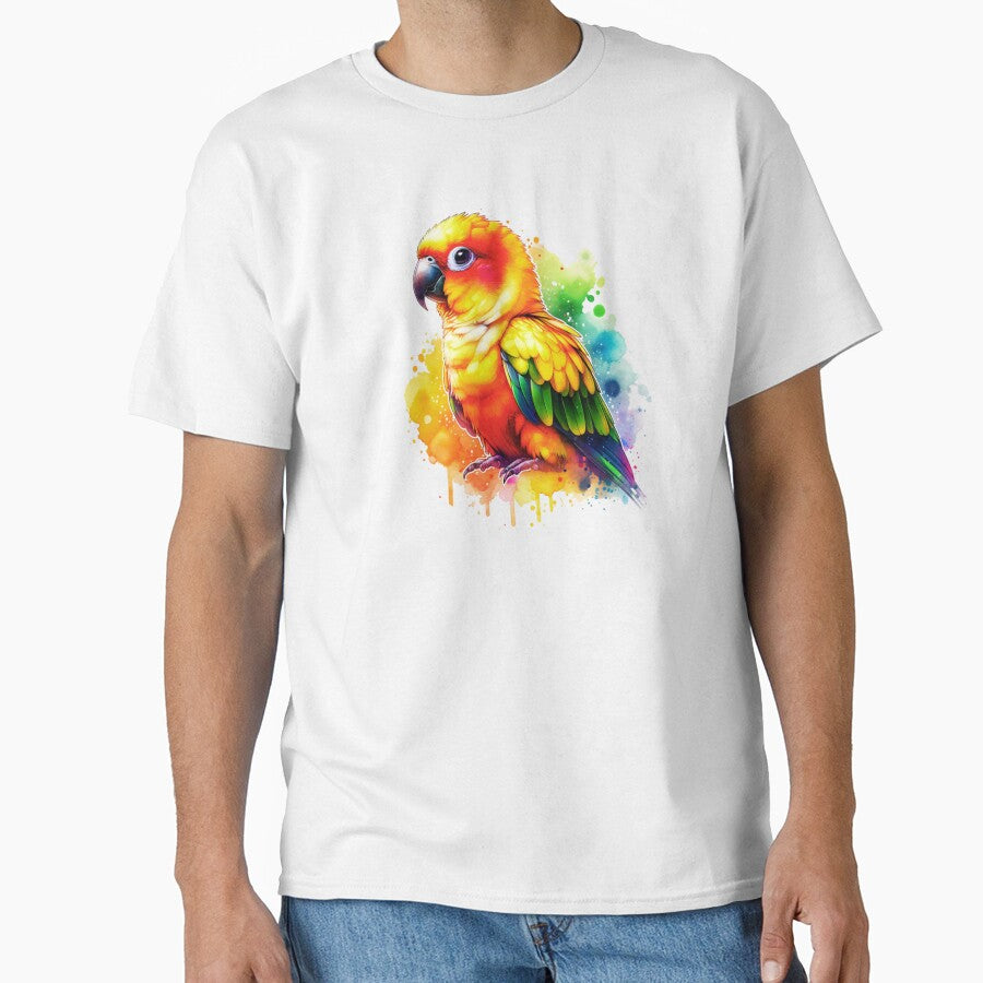 Watercolor Sun Conure Bird by TheAnimalZ00