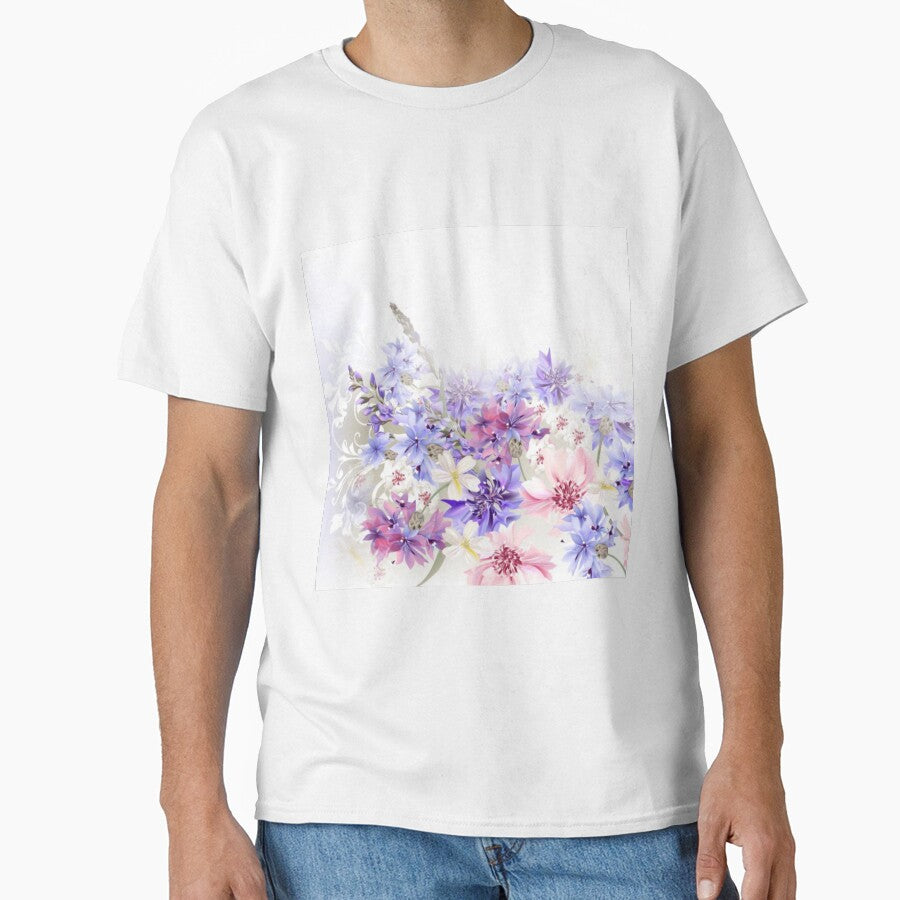 Blue Purple Floral Merchandise by cindyfordyce