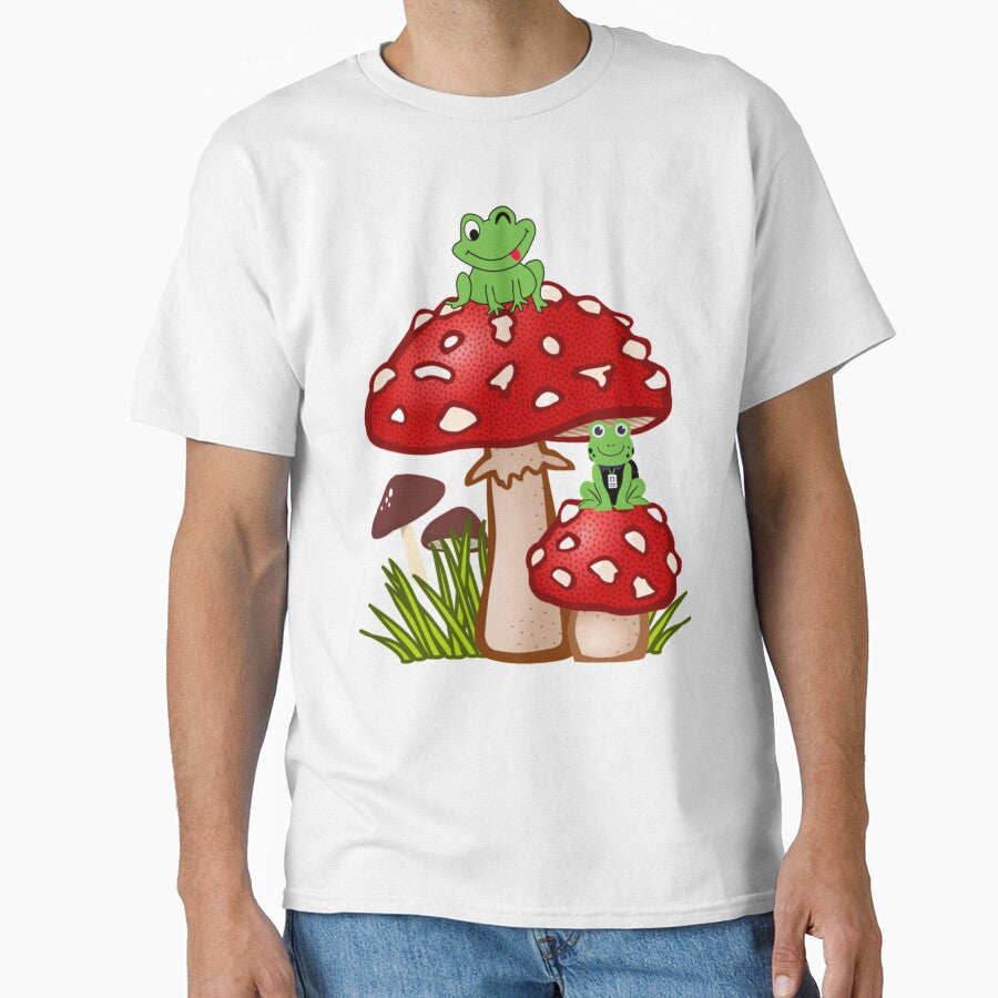 Aesthetic frog on mushroom by GatheringPlace