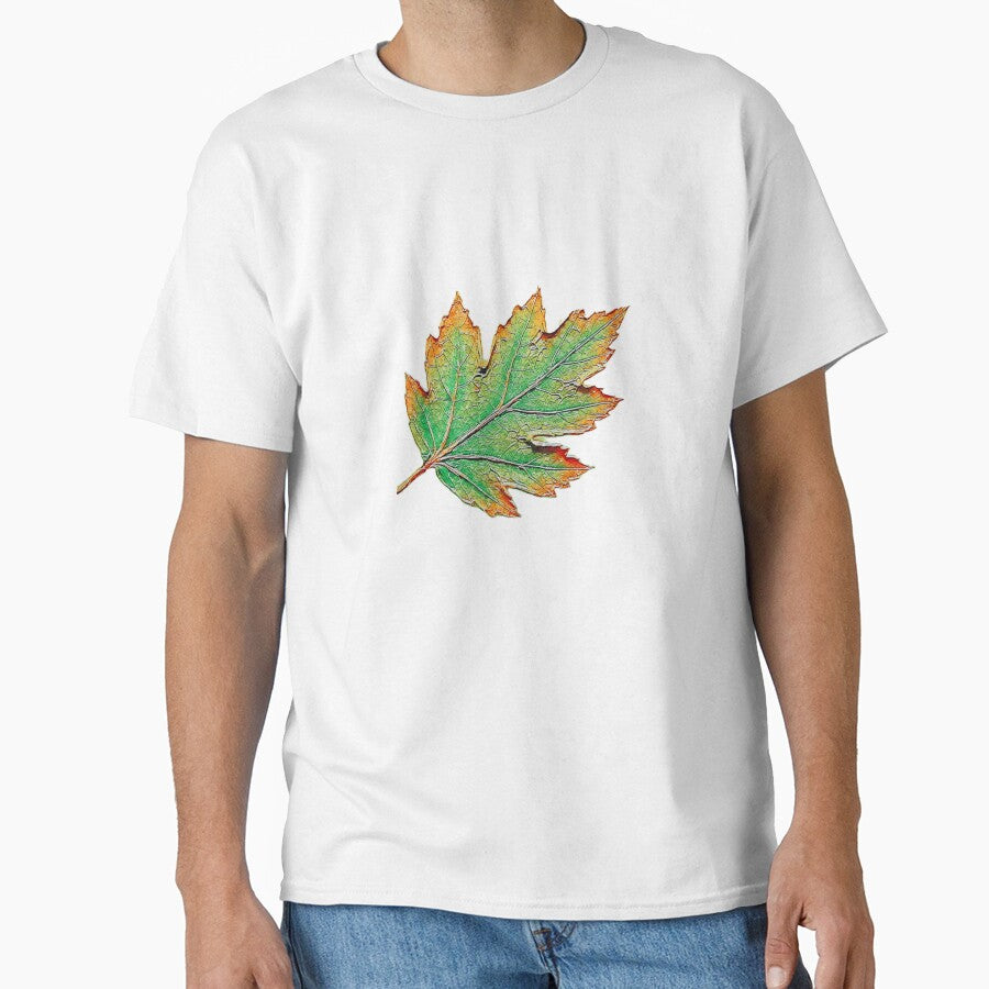 Green and orange detailed leaf by 1983Paint