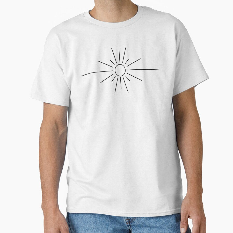 Minimalist Sun (Black - Large) – Radiant Line Art Design by TummysEmporium