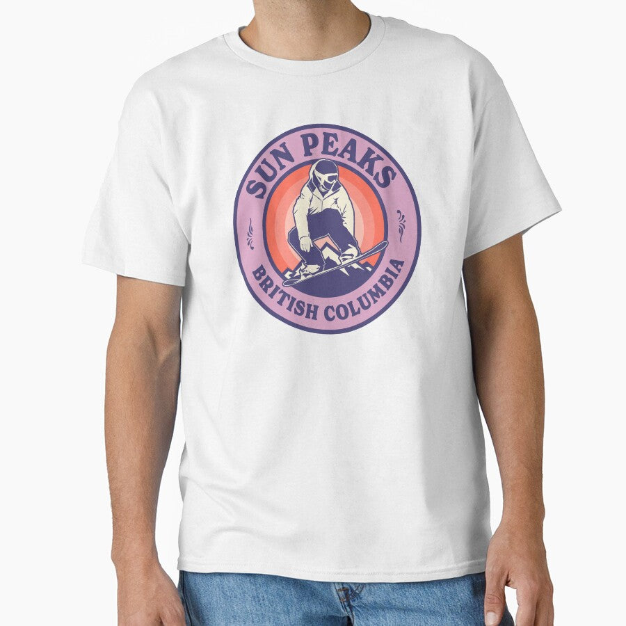 Sun Peaks BC Snowboard Retro Badge by modeoftravel