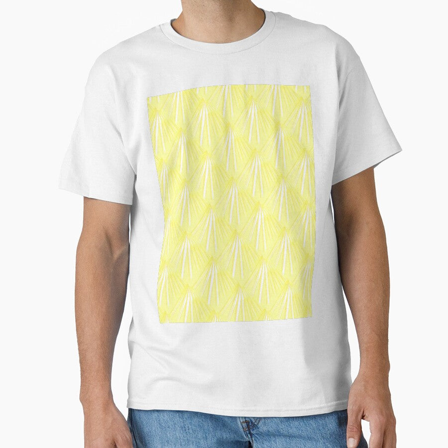 Art Deco Tropical Beach Palm Vacation Vector Yellow Tones by taiche