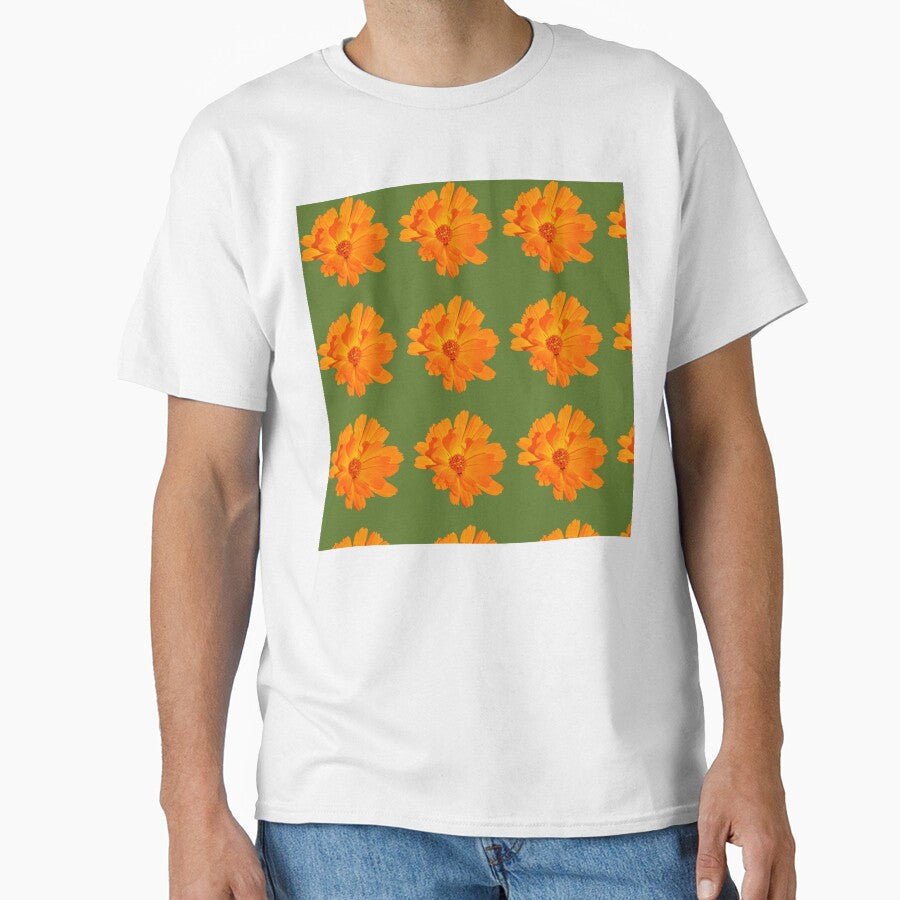 Orange flower on green background by happytraveller1