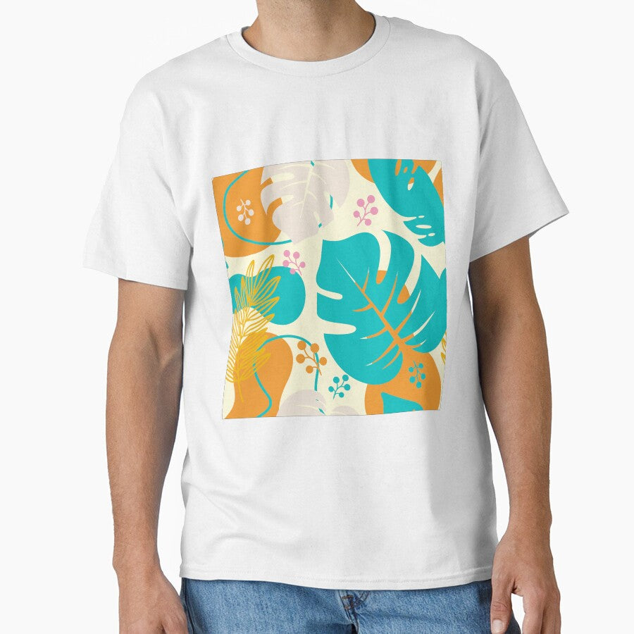 Tropical Cartoon Leaves And Floral Pattern by MakeitMelo