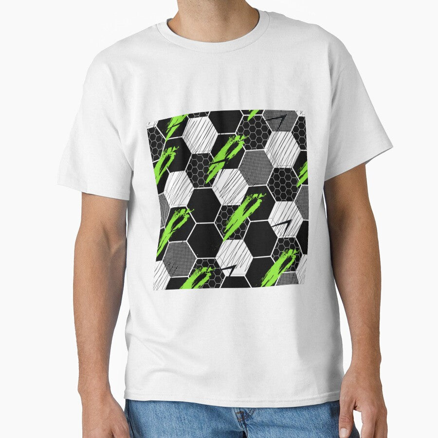 Abstract seamless Football pattern with vertical fading lines, tracks, halftone stripes. Extreme sport style illustration. by TeeFashionShop