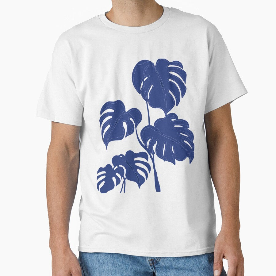 Blue Monstera Swiss Cheese Plant Cut Out Style v2 by taiche