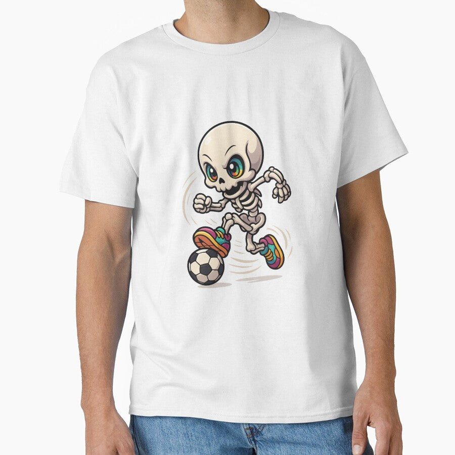 Skeleton Goalie Dive – Neon Glove Skull Save Art by ColorSplash123