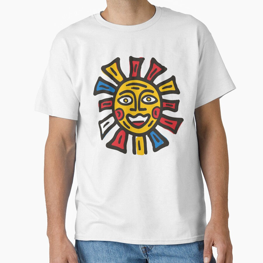 Colorful Smiling Graffiti Retro Pop Art Sun by Sturdust