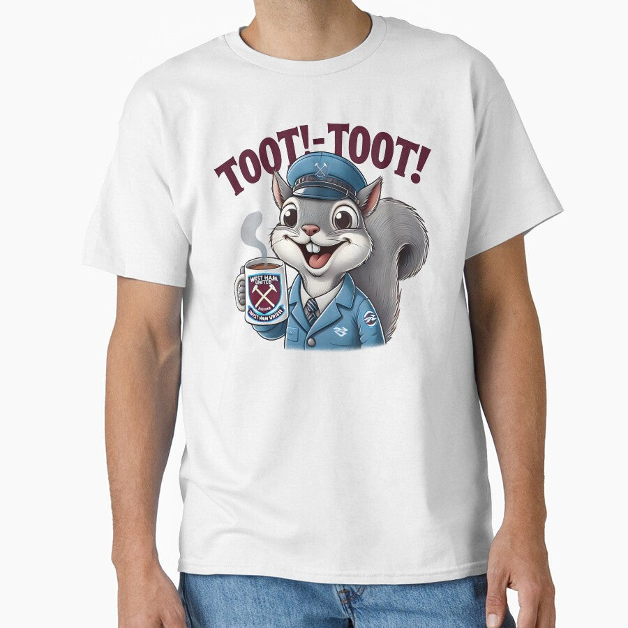Cute Football Loving Squirrel "Toot -Toot" Coffee Mug Cartoon. by The-T-In-Retro