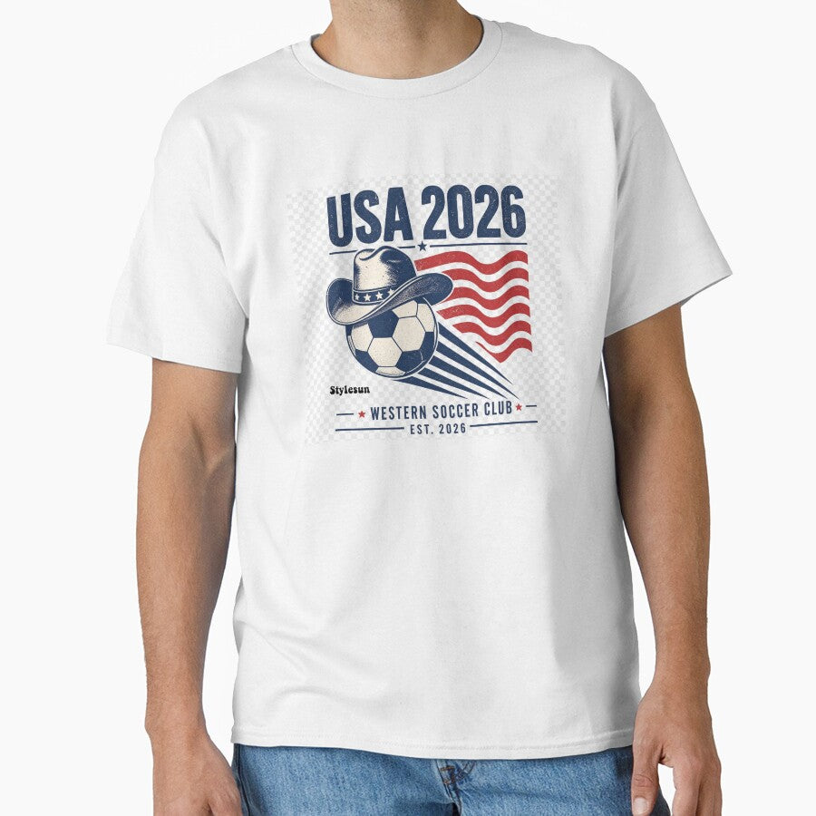Comfort Colors 1990s USA Football Team T-Shirt Cropped T-Shirt of the USA Team by MstyleSun