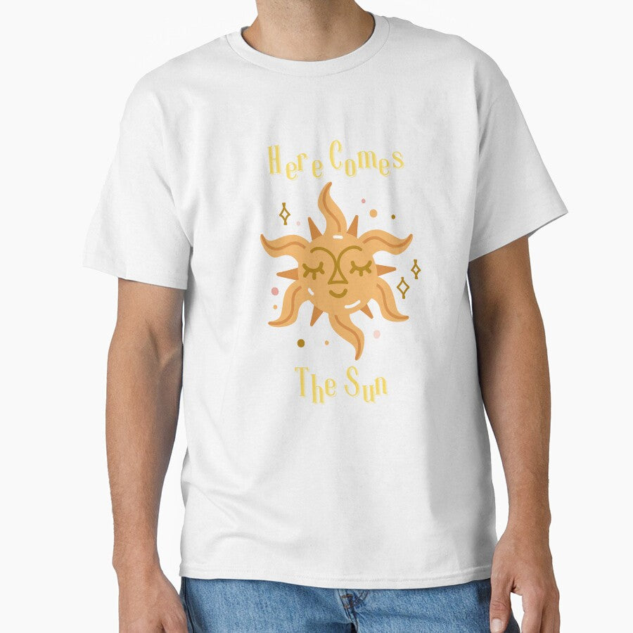 Whimsical Sun - Here Comes The Sun Golden Boho Art by Pokah79