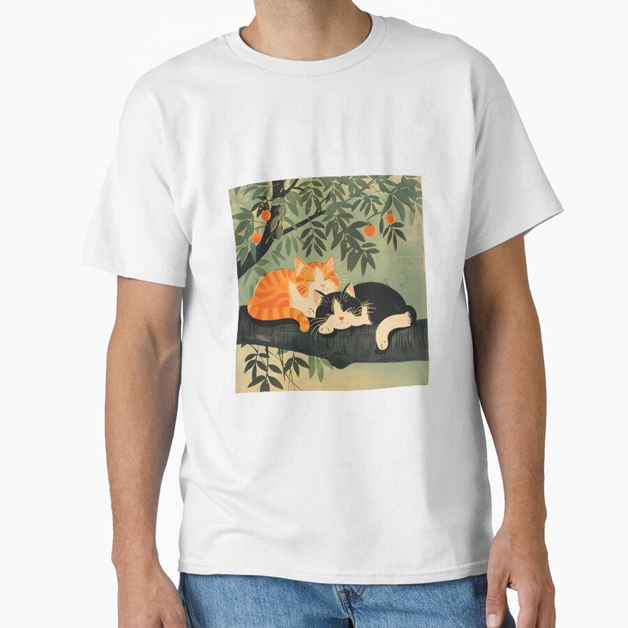 Vintage Japan art cute orange cat by AngelinaBezm
