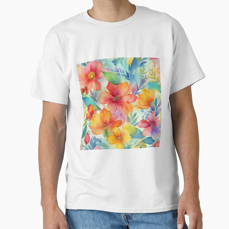 Springtime Floral Blooms 8 : Watercolor Floral Seamless Pattern for DIY Crafts and Home Decor by Shadi Rosenow