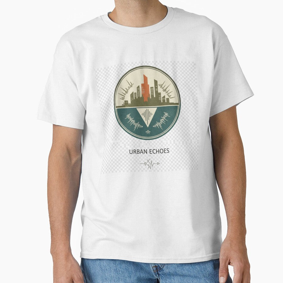Urban Echoes Retro City Sound-wave Badge Sticker | Vintage Urban Emblem by mdj96