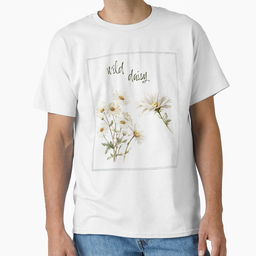 Wild Daisy Vintage Botanical Flower Illustration by AggyCreatif