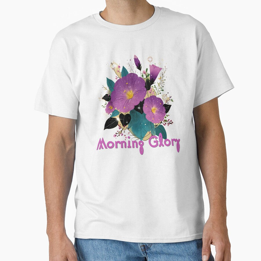 Morning Glory: Blooming Magic in Purple and Gold by ForeverPrintsOK