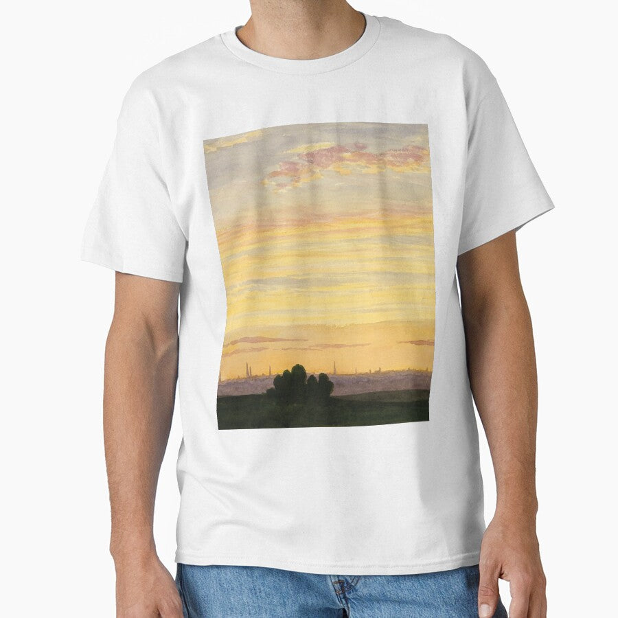 Sunset painting, Sunset Artwork, City and Sunset by danaJG