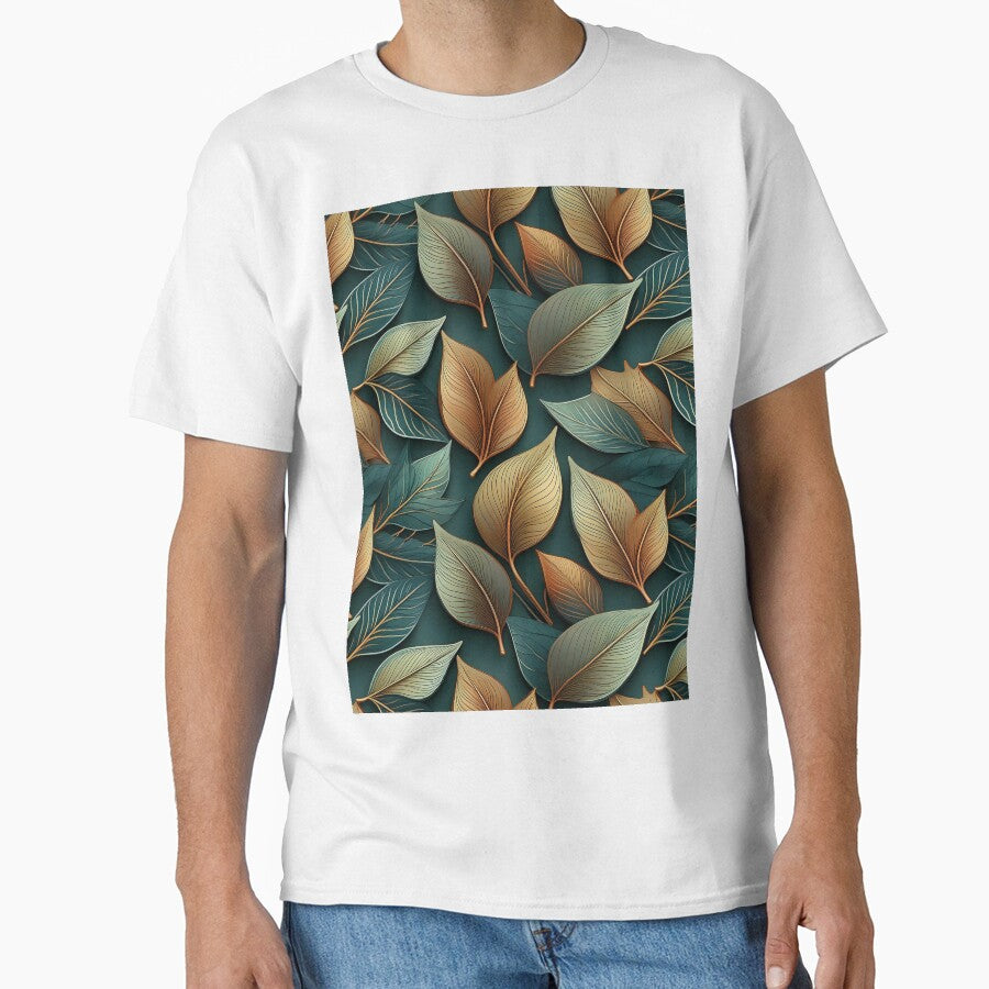Rustic Charm: A rustic pattern with leaves in earthy tones, creating a natural and organic feel. by Grang Art Artistic Designs