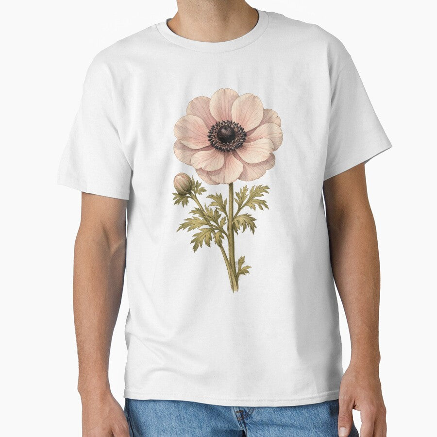 Vintage Anemone Coronaria Botanical Illustration - Antique Anemone Flower Print by Darlin8888
