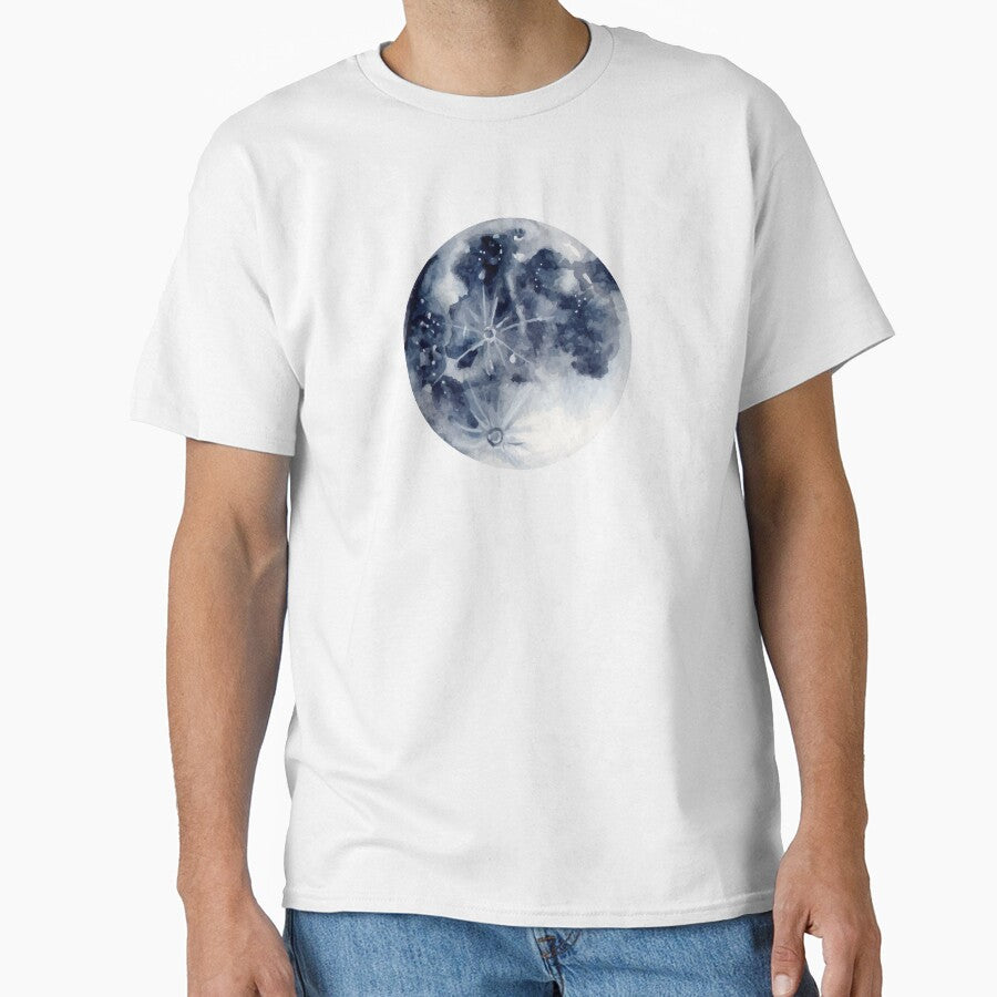 Full Moon in Watercolor by Harpley Design Studio