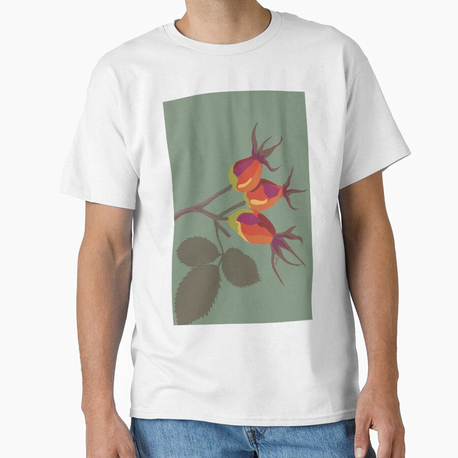 Rosehip berries – Minimalist illustration by À fleur de forme