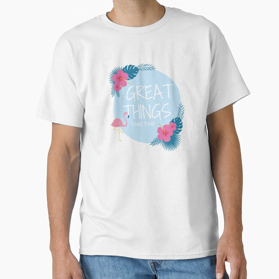 Blue Tropical Flowers Design by MoninasArt