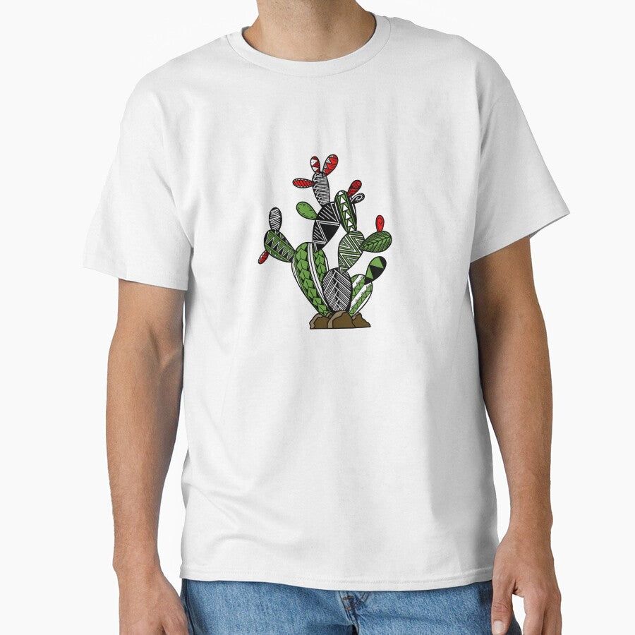 Light Green Tribal Prickly Pear Cactus by Steeb757