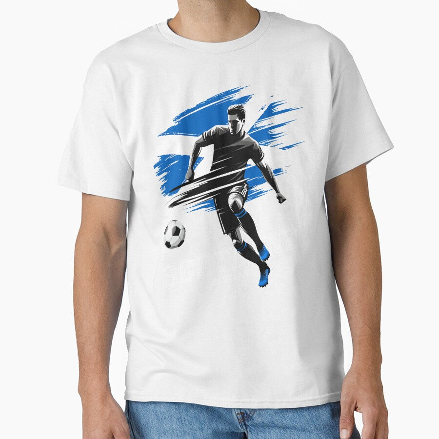 Football Soccer Scotland Scottish Flag Banner Player Grunge by Infinitee8hirts